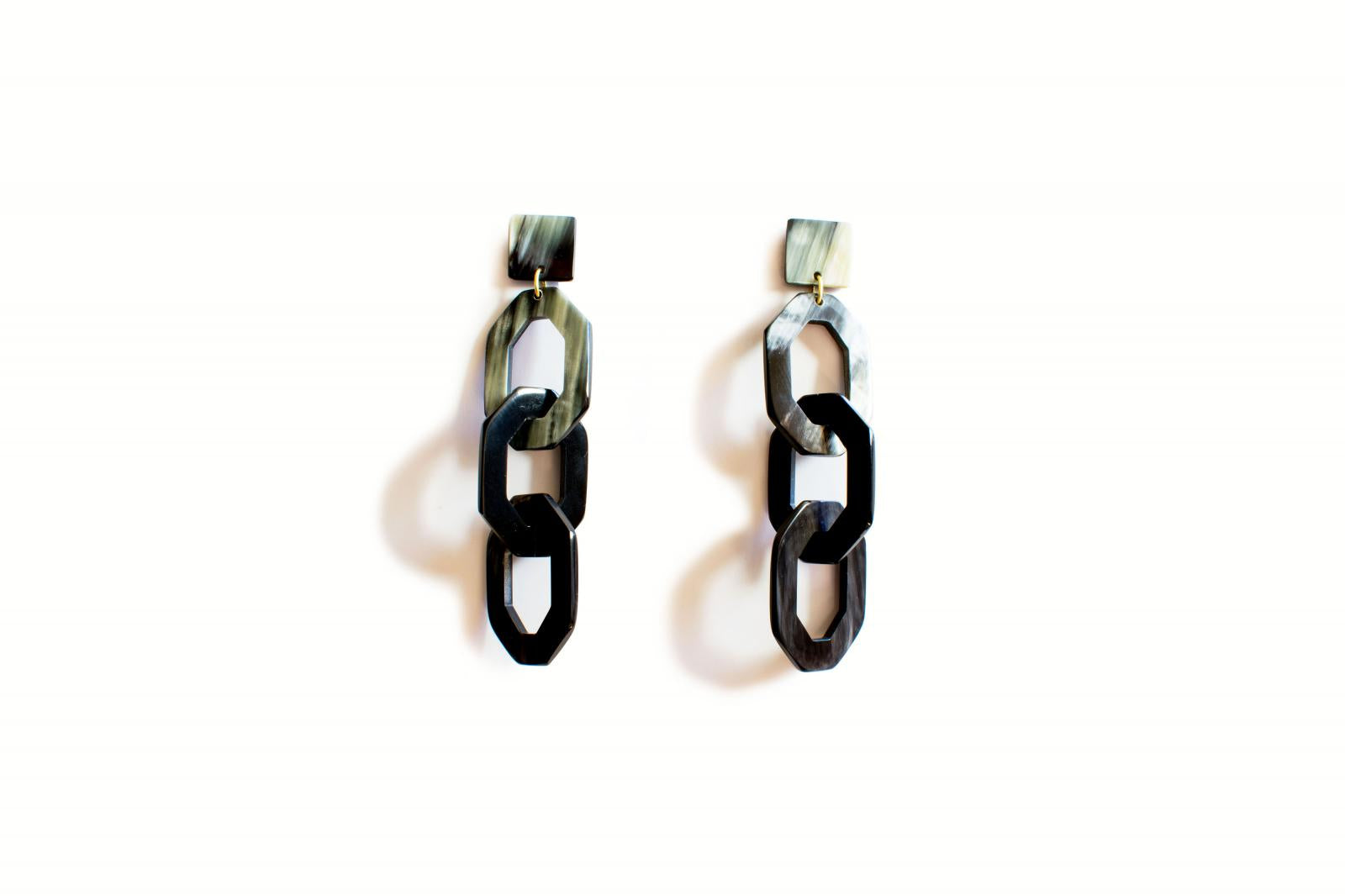 Ohrstecker 8-Eck mini; 3x untereinander gehängt (E0400)