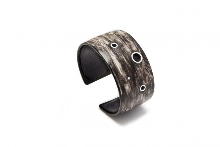 Armspange 4,0cm Silbernietenmuster (A0126)