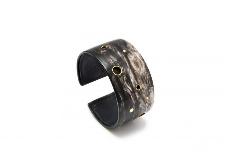 Armspange 4,0cm Goldnietenmuster (A0127)
