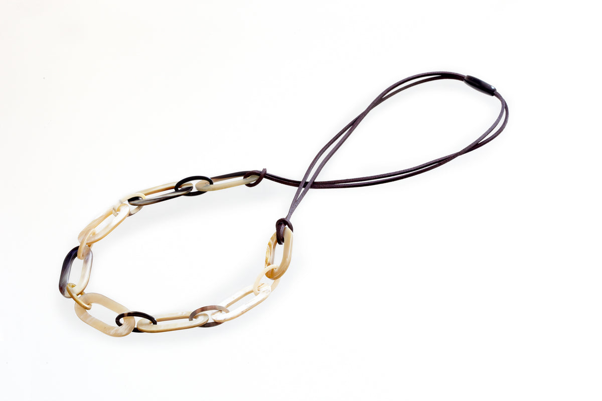 Kette-Paralleloval-Leder